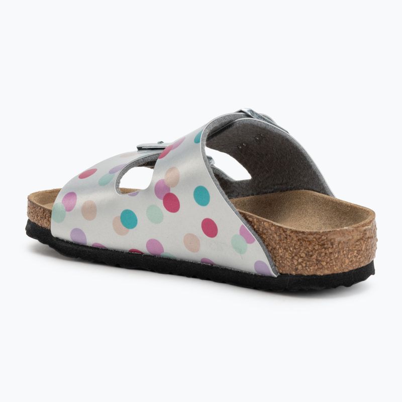 Klapki dziecięce BIRKENSTOCK Arizona BF Narrow electric metallic dots silver 3
