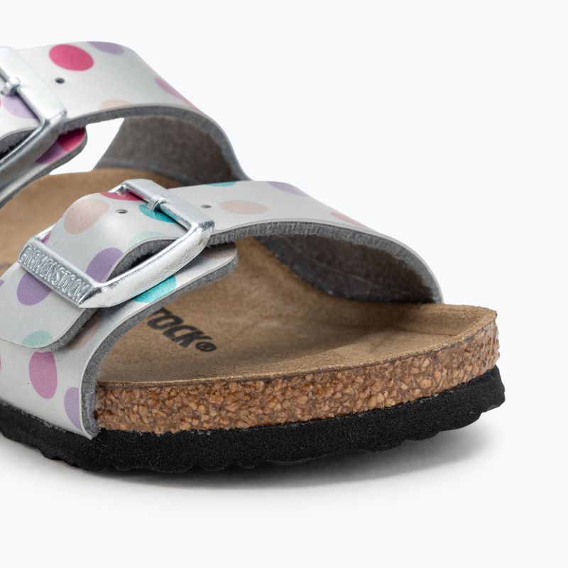 Klapki dziecięce BIRKENSTOCK Arizona BF Narrow electric metallic dots silver 7