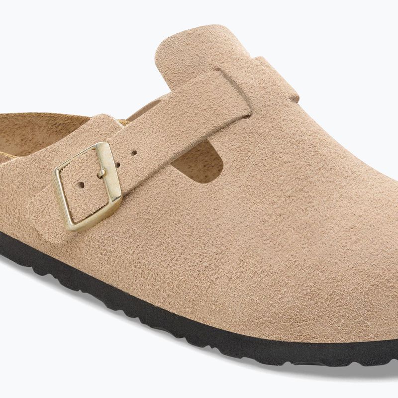 Klapki BIRKENSTOCK Boston Suede Leather sandcastle 6