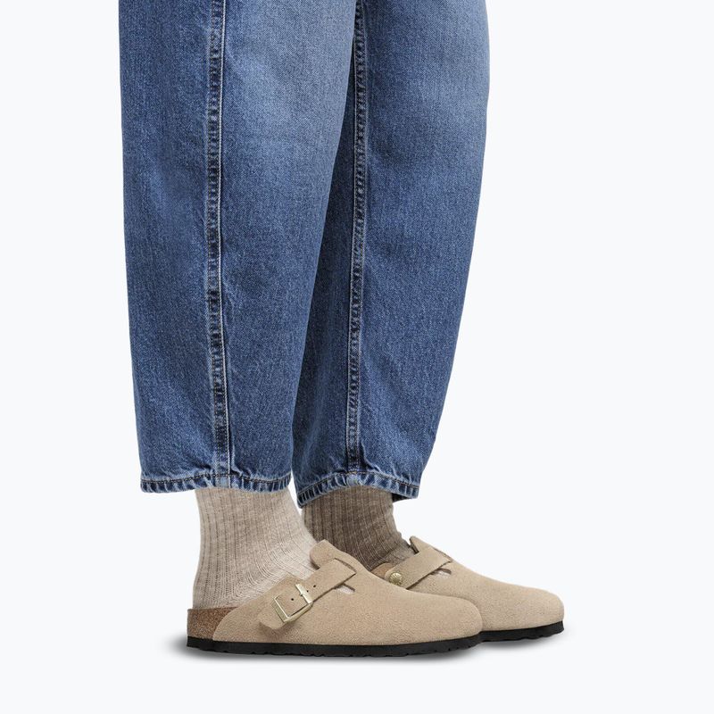 Klapki BIRKENSTOCK Boston Suede Leather sandcastle 7