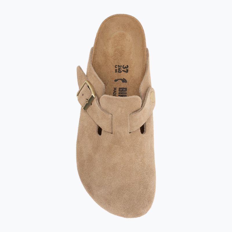 Klapki BIRKENSTOCK Boston Suede Leather sandcastle 5