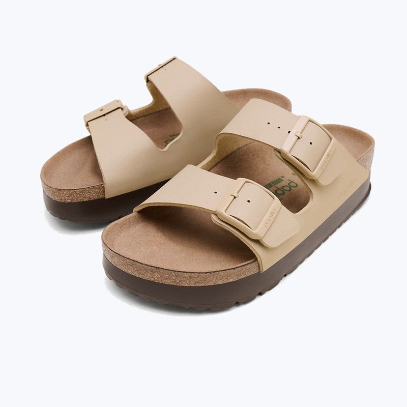 Klapki BIRKENSTOCK Arizona Flex Platform Birko-Flor sandcastle 4