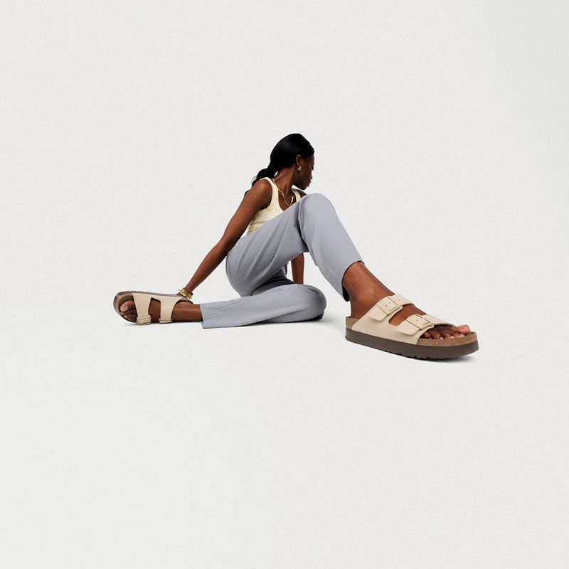 Klapki BIRKENSTOCK Arizona Flex Platform Birko-Flor sandcastle 6