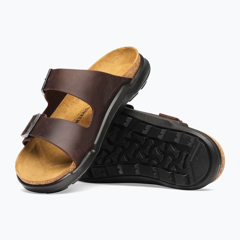 Klapki męskie BIRKENSTOCK Arizona Crosstown Oiled Leather Regular habana/black 5