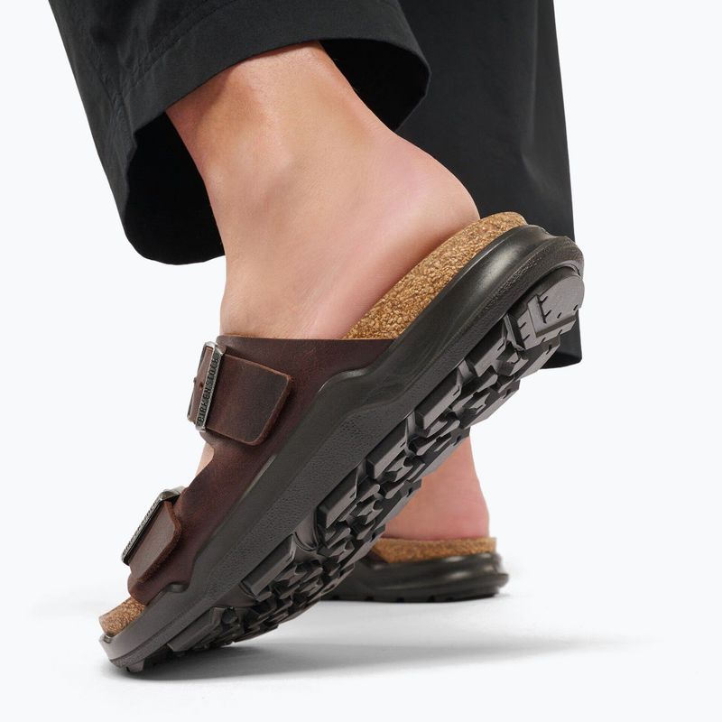 Klapki męskie BIRKENSTOCK Arizona Crosstown Oiled Leather Regular habana/black 9