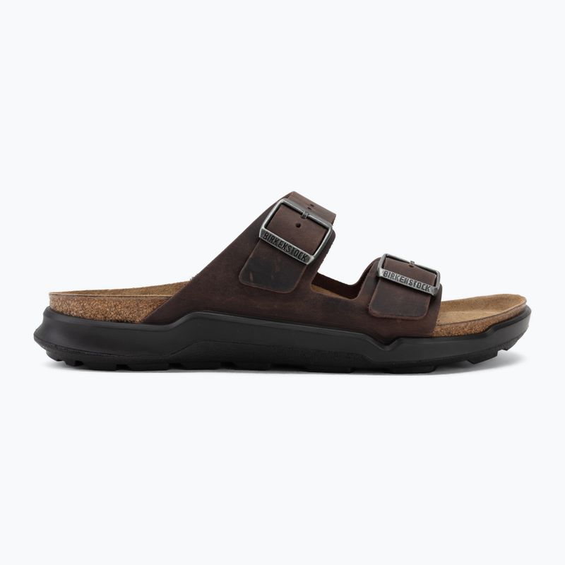 Klapki męskie BIRKENSTOCK Arizona Crosstown Oiled Leather Regular habana/black 2