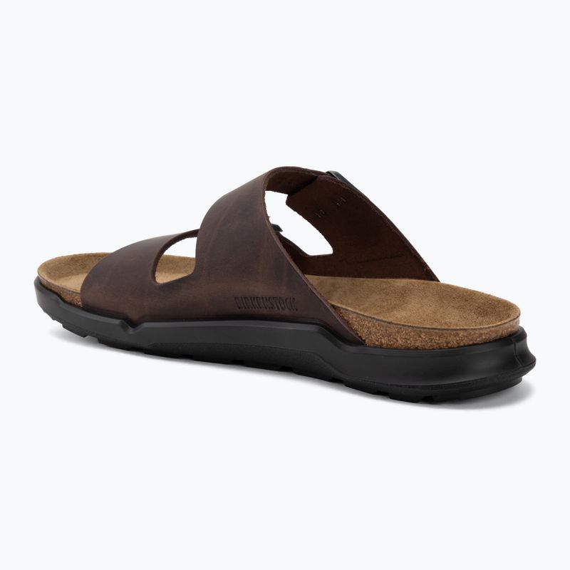 Klapki męskie BIRKENSTOCK Arizona Crosstown Oiled Leather Regular habana/black 3