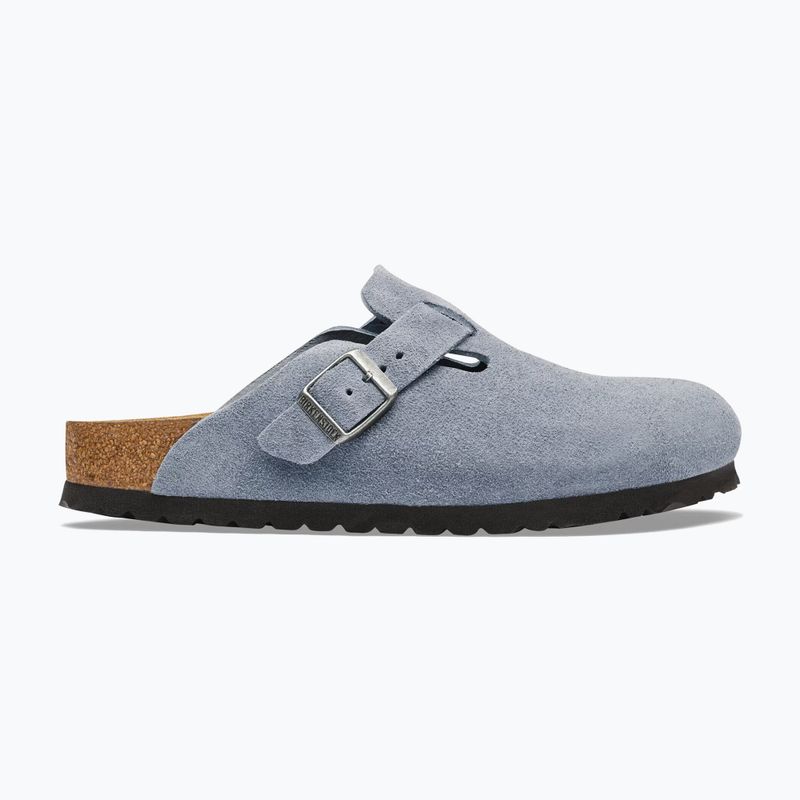 Klapki BIRKENSTOCK Boston Suede Leather stone blue 2