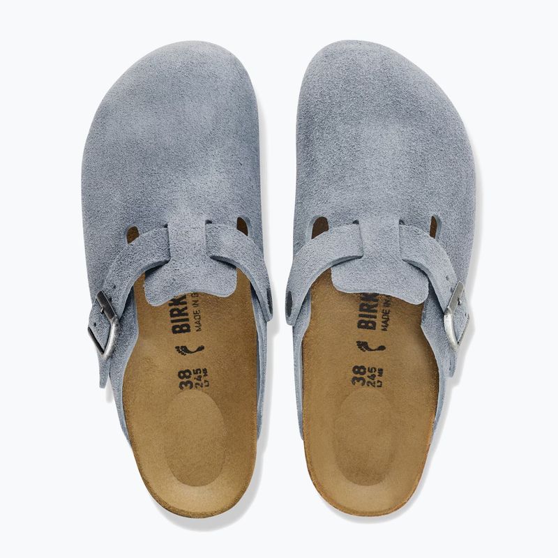 Klapki BIRKENSTOCK Boston Suede Leather stone blue 4