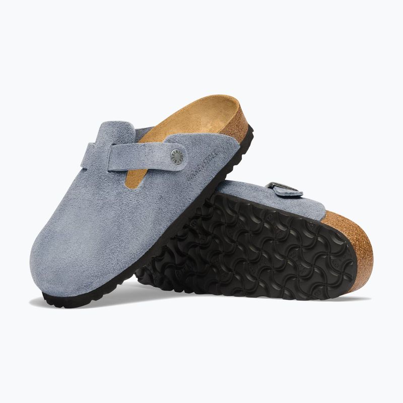 Klapki BIRKENSTOCK Boston Suede Leather stone blue 5