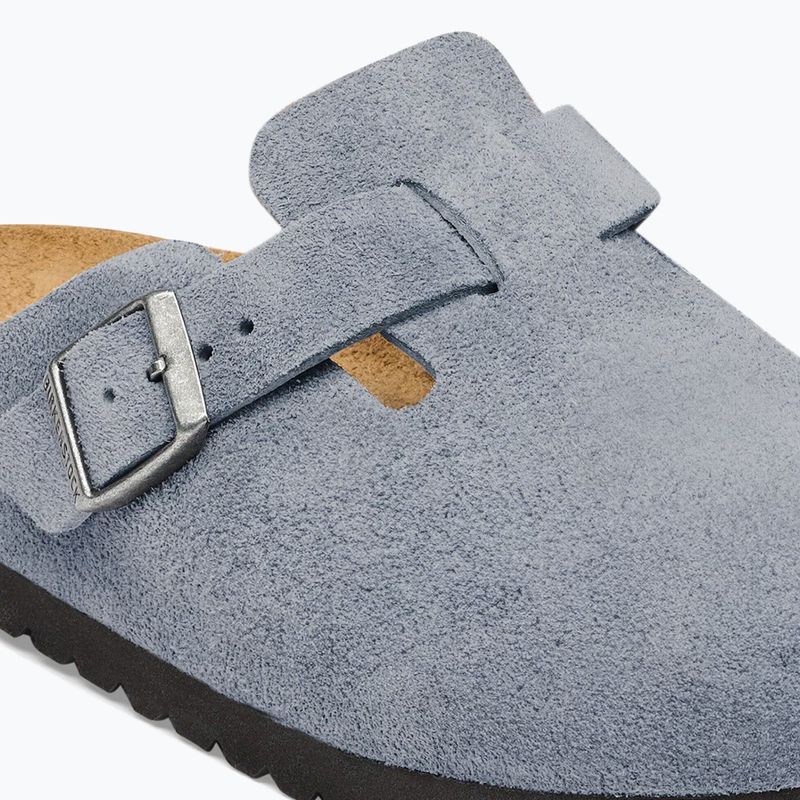 Klapki BIRKENSTOCK Boston Suede Leather stone blue 6