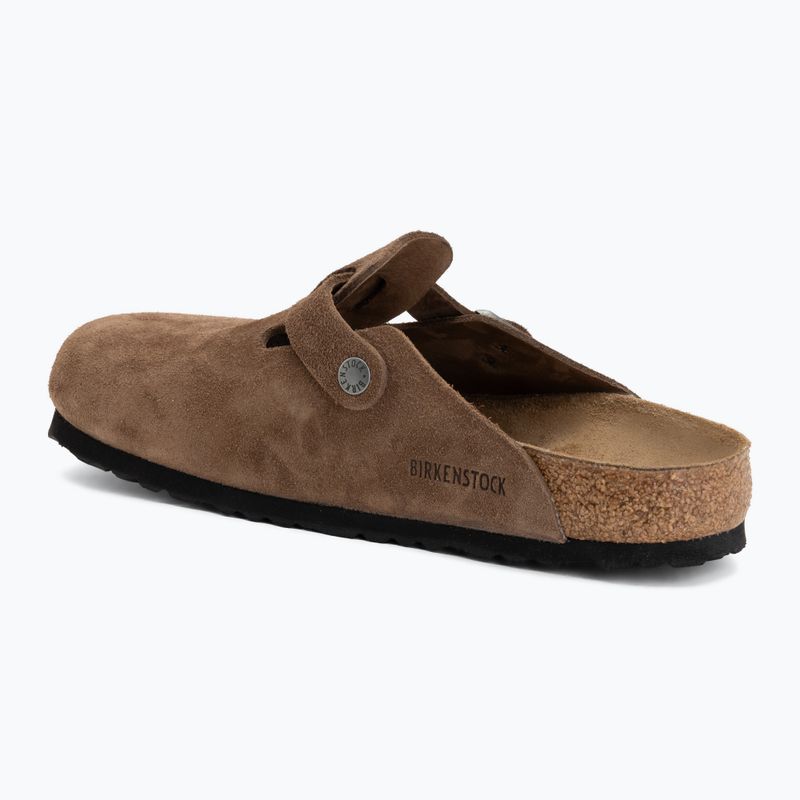 Klapki BIRKENSTOCK Boston Suede Leather Regular dark tea 3