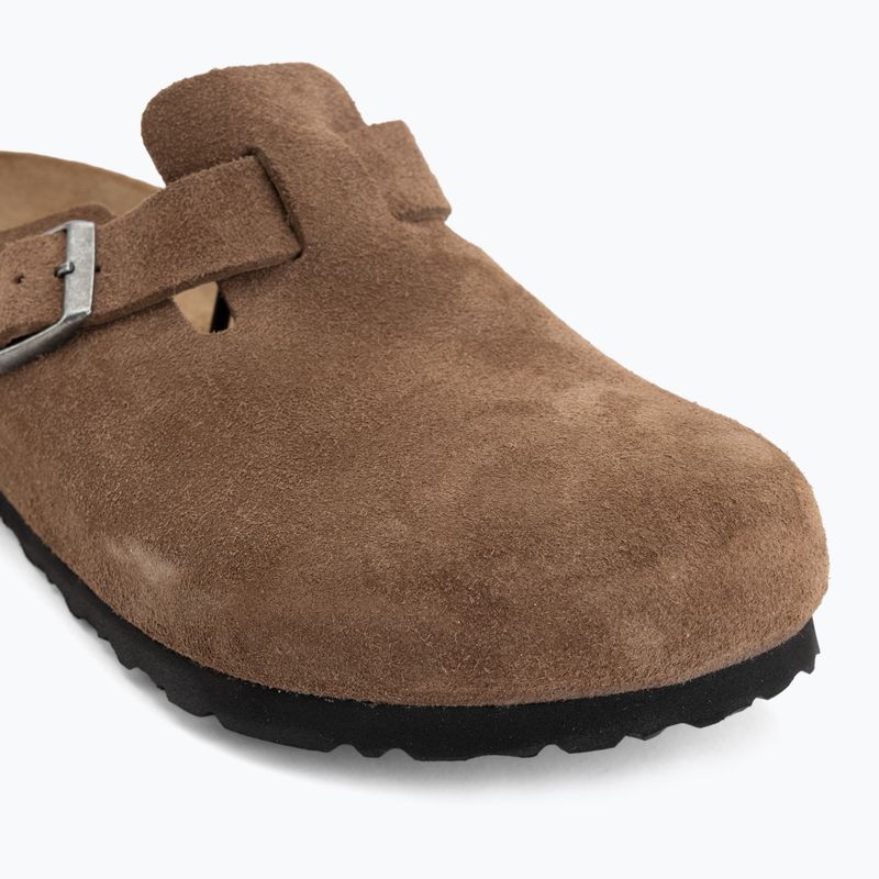 Klapki BIRKENSTOCK Boston Suede Leather Regular dark tea 7