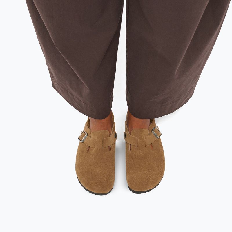 Klapki BIRKENSTOCK Boston Suede Leather Regular dark tea 7