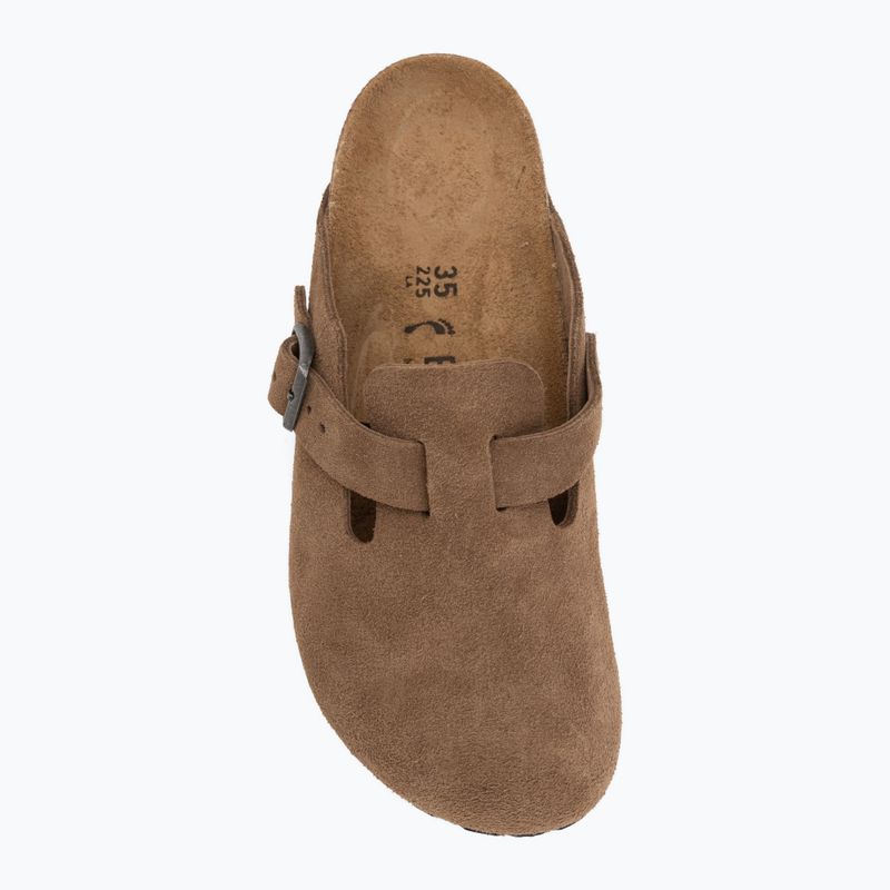 Klapki BIRKENSTOCK Boston Suede Leather dark tea 5