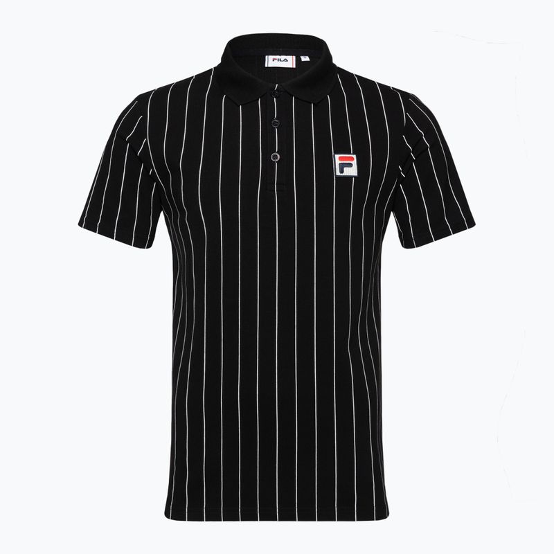 Koszulka polo męska FILA Luckenwalde black/bright white striped 5