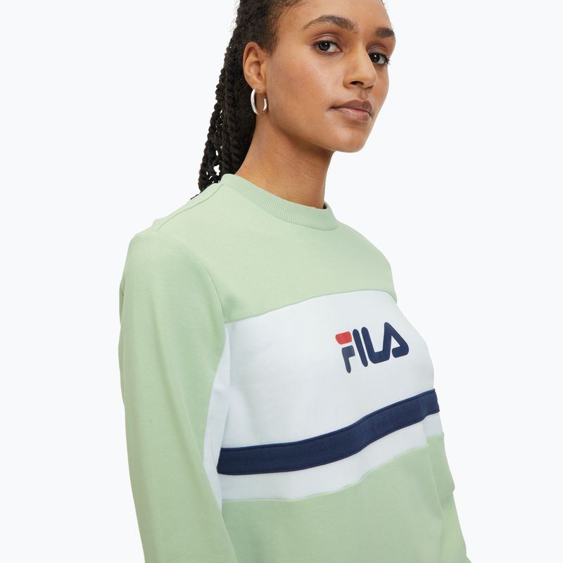 Bluza damska FILA Lishui smoke green/bright white 4