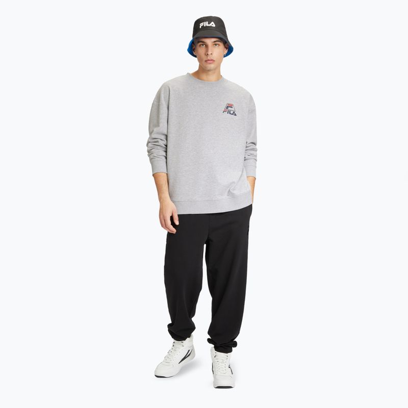 Bluza męska FILA Lahti Crew light grey melange 2