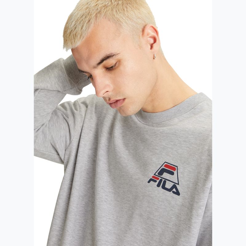 Bluza męska FILA Lahti Crew light grey melange 4