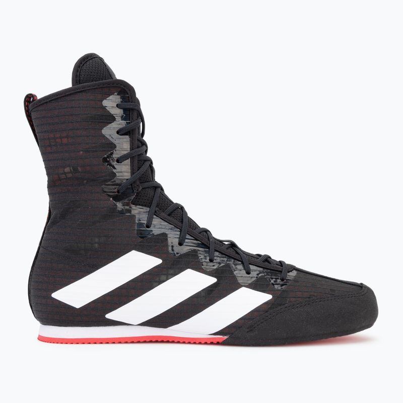 Buty bokserskie adidas Box Hog 4 core black/cloud white/pure ruby 2