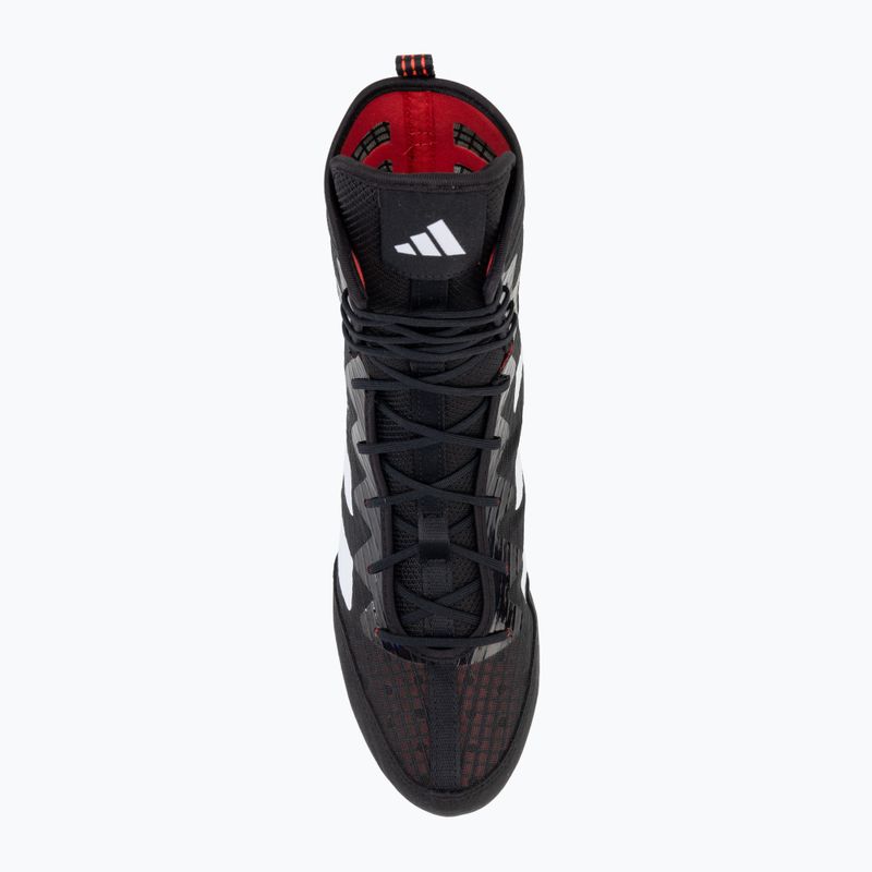 Buty bokserskie adidas Box Hog 4 core black/cloud white/pure ruby 5