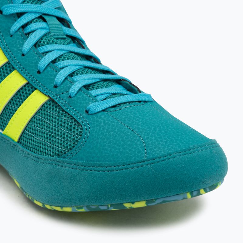 Buty bokserskie adidas HVC purple team/lucid lemon/signal cyan 7