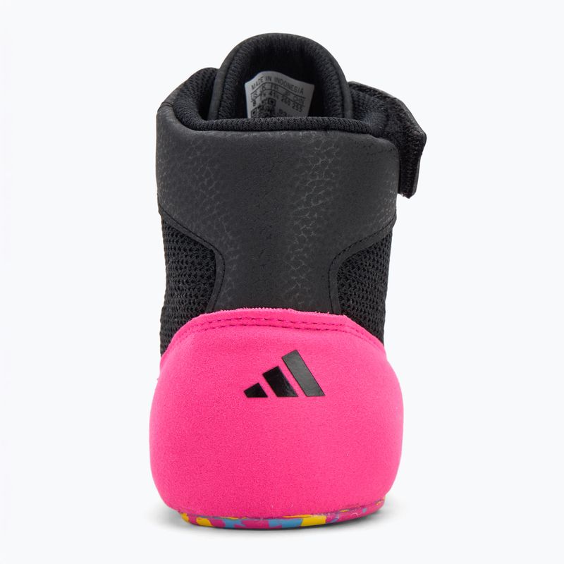 Buty bokserskie adidas HVC core black/signal cyan/yellow 6