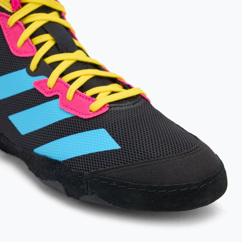 Buty bokserskie adidas Adizero black/signal cyan/shock pink 7
