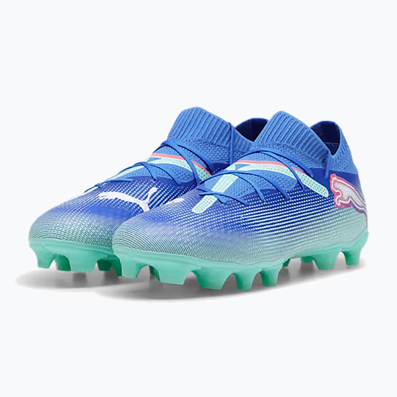 Buty piłkarskie męskie PUMA Future 7 Pro FG/AG bluemazing/puma white/electric peppermint