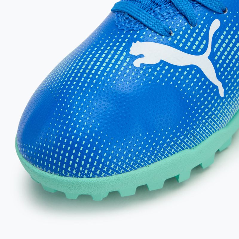 Buty piłkarskie dziecięce PUMA Future 7 Play TT Jr hyperlink blue/mint/puma white 7