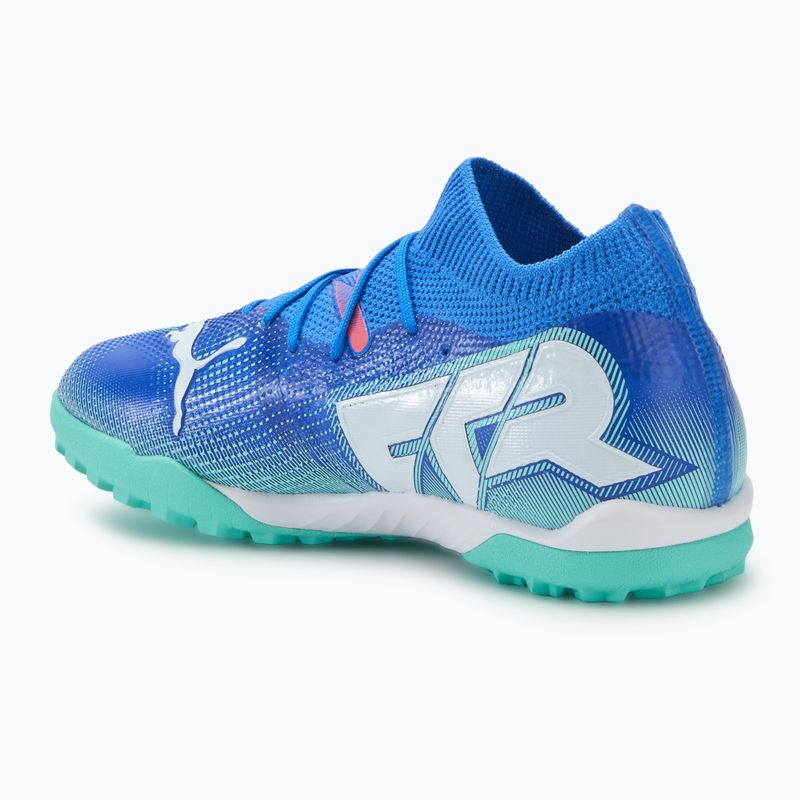 Buty piłkarskie dziecięce PUMA Future 7 Match TT + Mid Jr bluemazing/puma white/electric peppermint 3