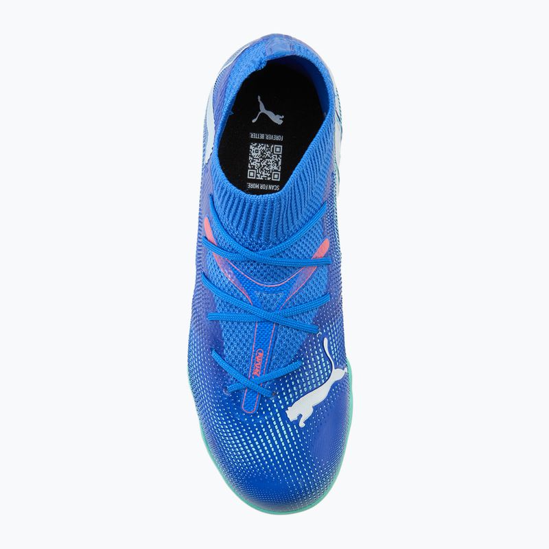 Buty piłkarskie dziecięce PUMA Future 7 Match TT + Mid Jr bluemazing/puma white/electric peppermint 5