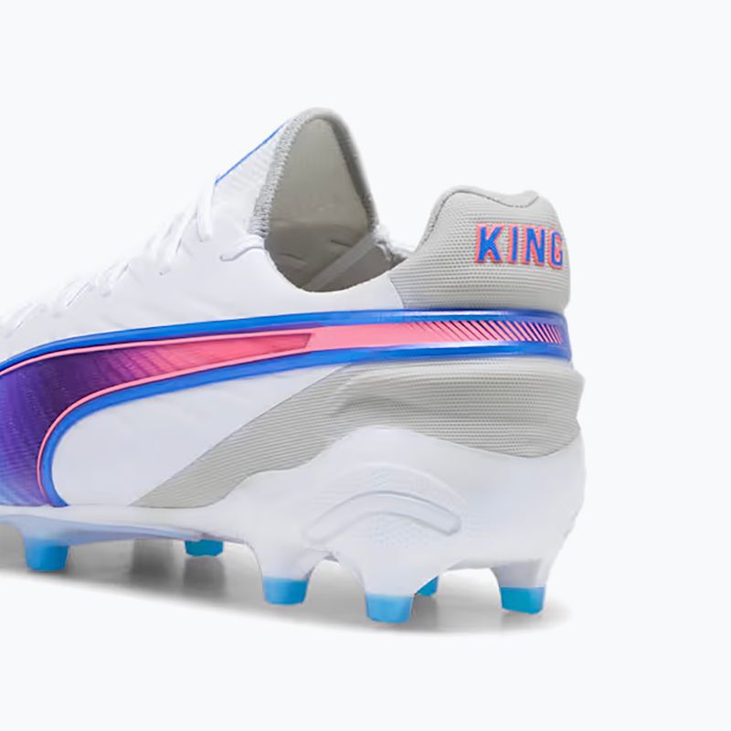 Buty piłkarskie PUMA King Ultimate FG/AG puma white/bluemazing/flat light grey/sunset glow 9