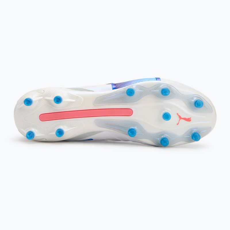 Buty piłkarskie PUMA King Ultimate FG/AG puma white/bluemazing/flat light grey/sunset glow 5