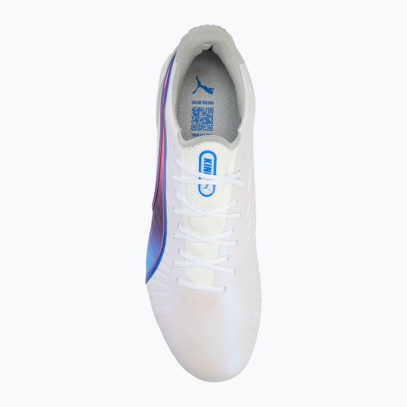 Buty piłkarskie PUMA King Ultimate FG/AG puma white/bluemazing/flat light grey/sunset glow 6