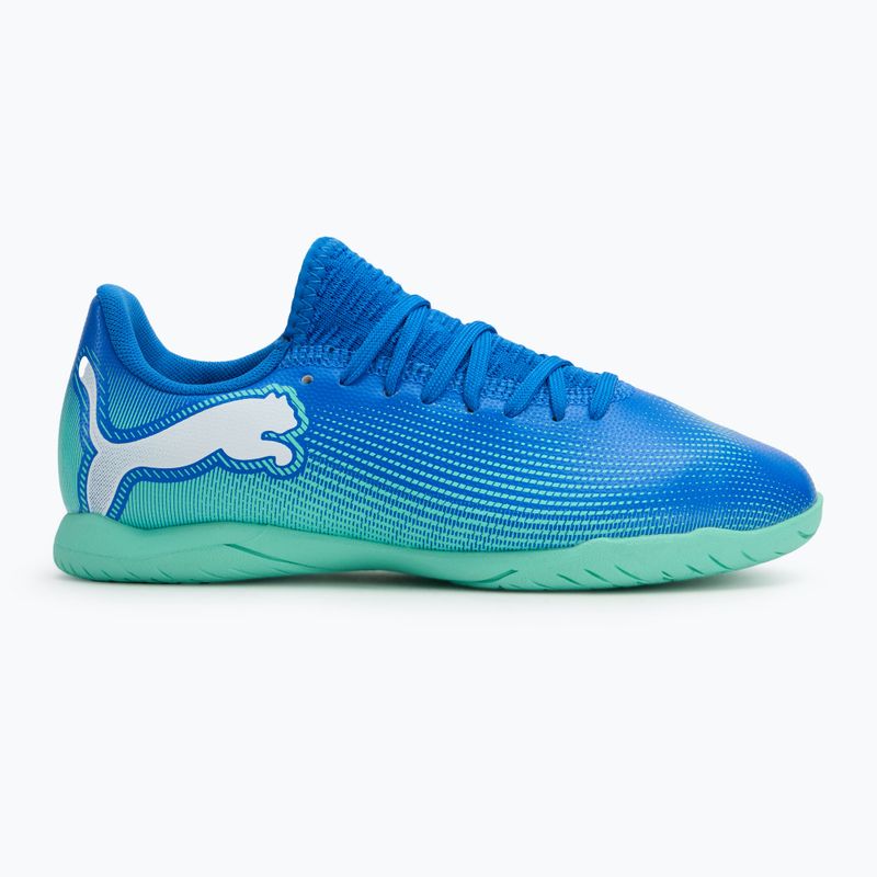 Buty piłkarskie dziecięce PUMA Future 7 Play It hyperlink blue/mint/puma white 2