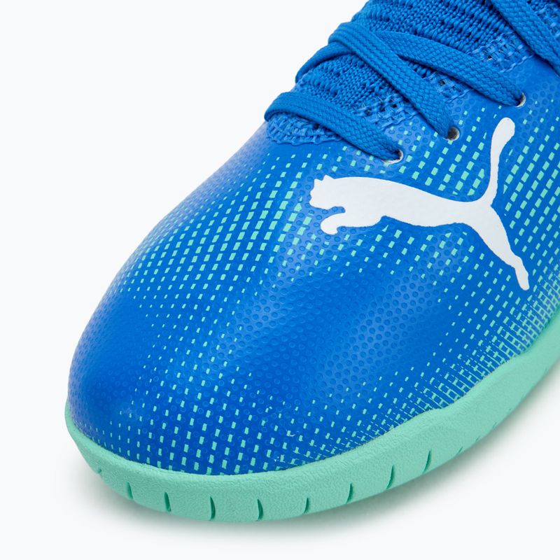 Buty piłkarskie dziecięce PUMA Future 7 Play It hyperlink blue/mint/puma white 7