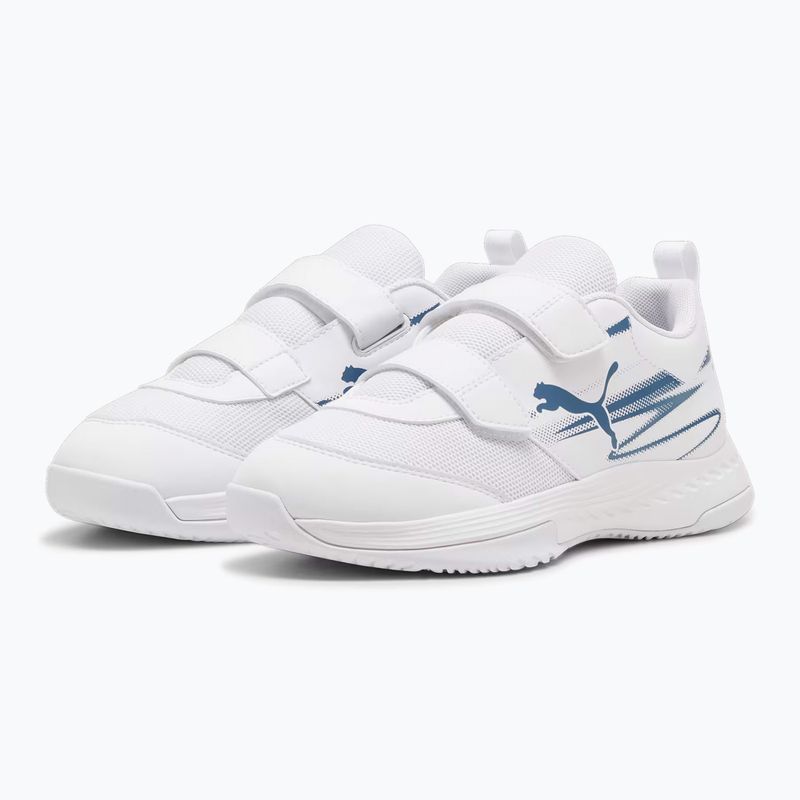 Buty do sportów halowych dziecięce PUMA Varion II V Jr puma white/blue horizon 8