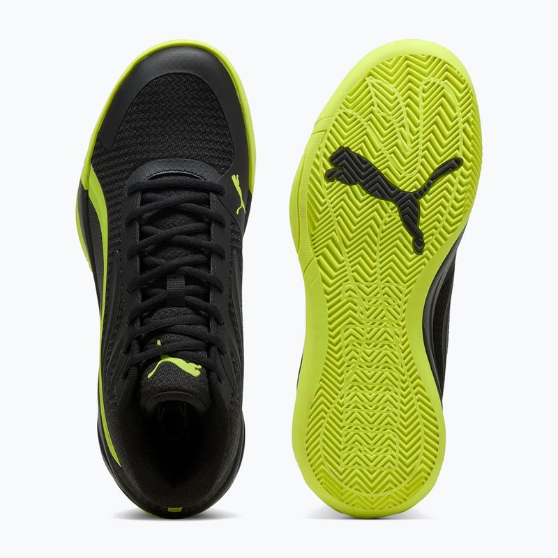 Buty do koszykówki męskie PUMA Court Pro puma black/electric lime 5