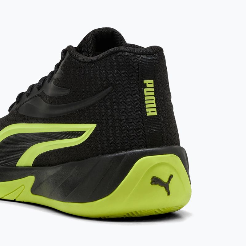 Buty do koszykówki męskie PUMA Court Pro puma black/electric lime 6