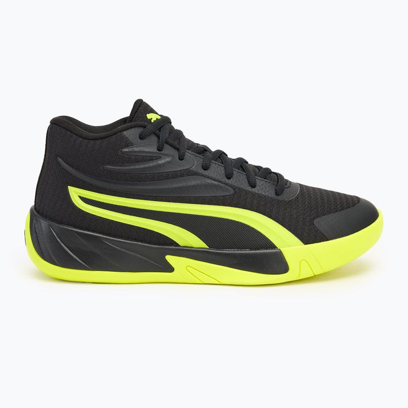 Buty do koszykówki męskie PUMA Court Pro puma black/electric lime 2