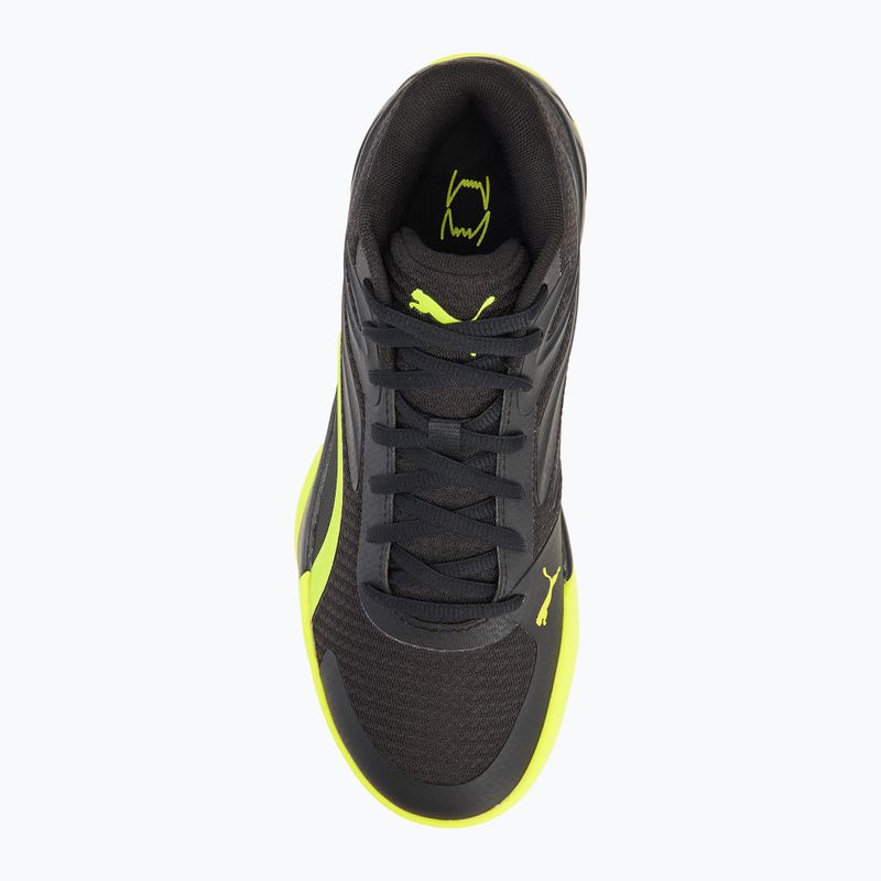 Buty do koszykówki męskie PUMA Court Pro puma black/electric lime 5