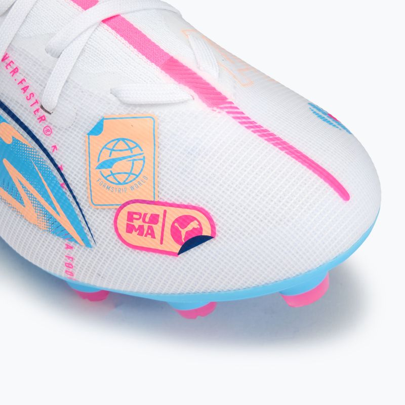 Buty piłkarskie PUMA Ultra 5 Match Vol. Up FG/AG puma white/luminous blue 7