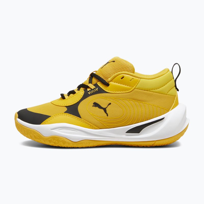 Buty do koszykówki dziecięce PUMA Playmaker Pro JR yellow sizzle/puma blackl 9