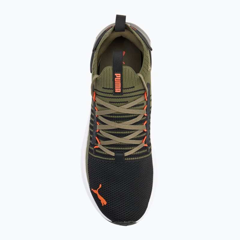 Buty do biegania PUMA Softride Symmetry Fuzion puma olive/puma black/flame filcker 5