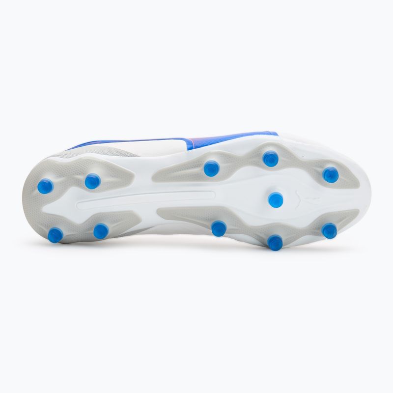 Buty piłkarskie PUMA King Match FG/AG puma white/bluemazing/flat light grey/sunset glow 4