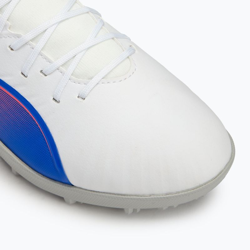 Buty piłkarskie PUMA King Match TT puma white/bluemazing/flat light grey/sunset glow 7