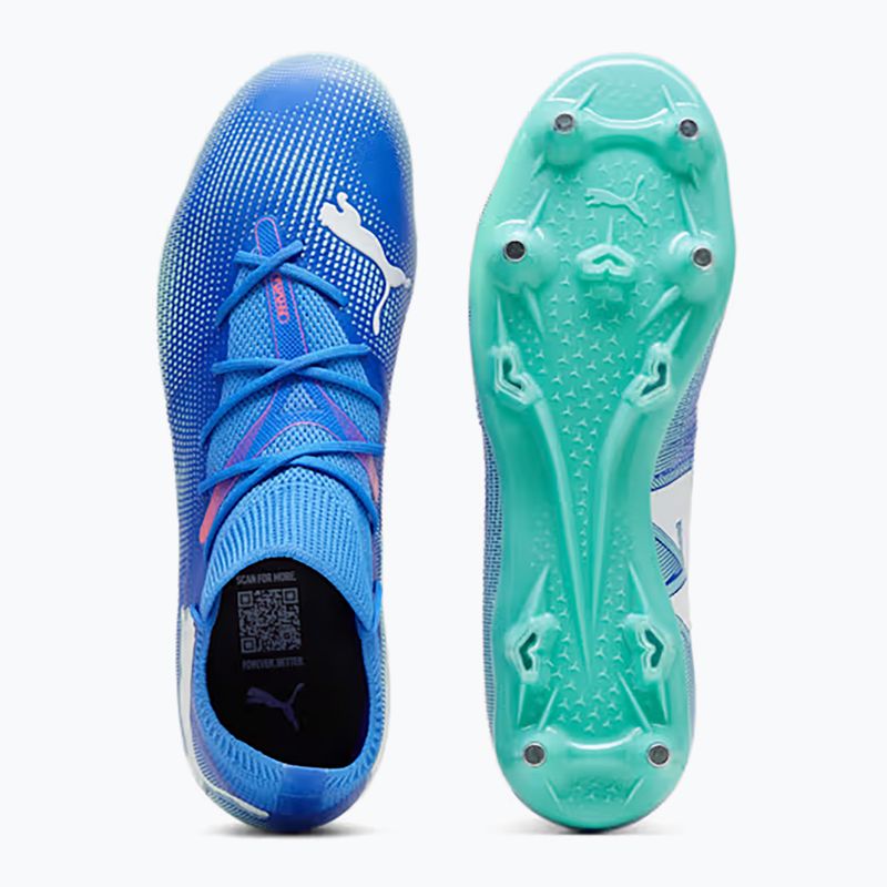 Buty piłkarskie PUMA Future 7 Match MxSG blue mazing/puma white/electric peppermint 4