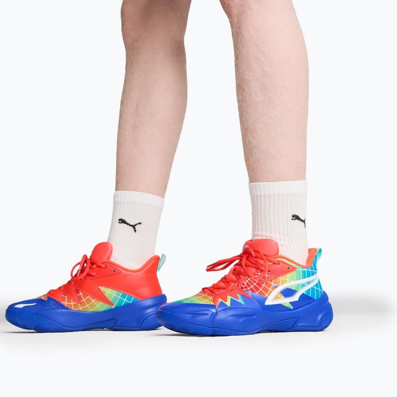 Buty do koszykówki męskie PUMA Genetics Marcus Smart royal sapphire/red blast 4