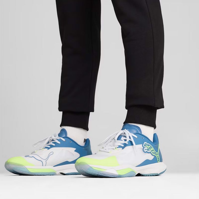 Buty do sportów halowych PUMA Vantage Nitro puma white/ blue horizon/ fizzy apple 14